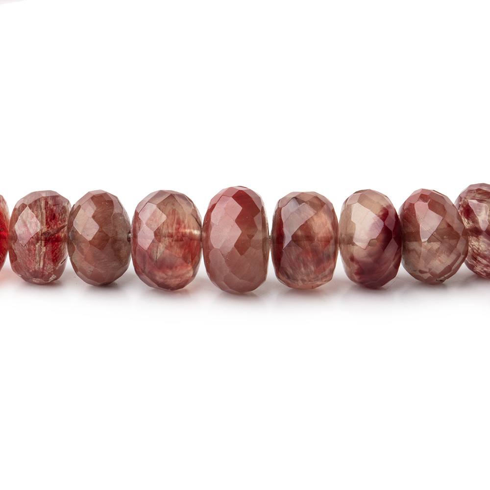 6.5-10mm Andesine Faceted Rondelle Beads 18 inch 97 pieces - Beadsofcambay.com