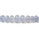 6.5-10mm Turkish Blue Chalcedony plain rondelle beads 16 inch 75 pieces AA - Beadsofcambay.com