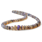 6.5-11.5mm Australian Light Purple Opal faceted rondelles 18 inch 94 beads AAA - Beadsofcambay.com