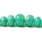 6.5-11.5mm Chrysoprase plain rondelle beads 20 inch 95 pieces A - Beadsofcambay.com