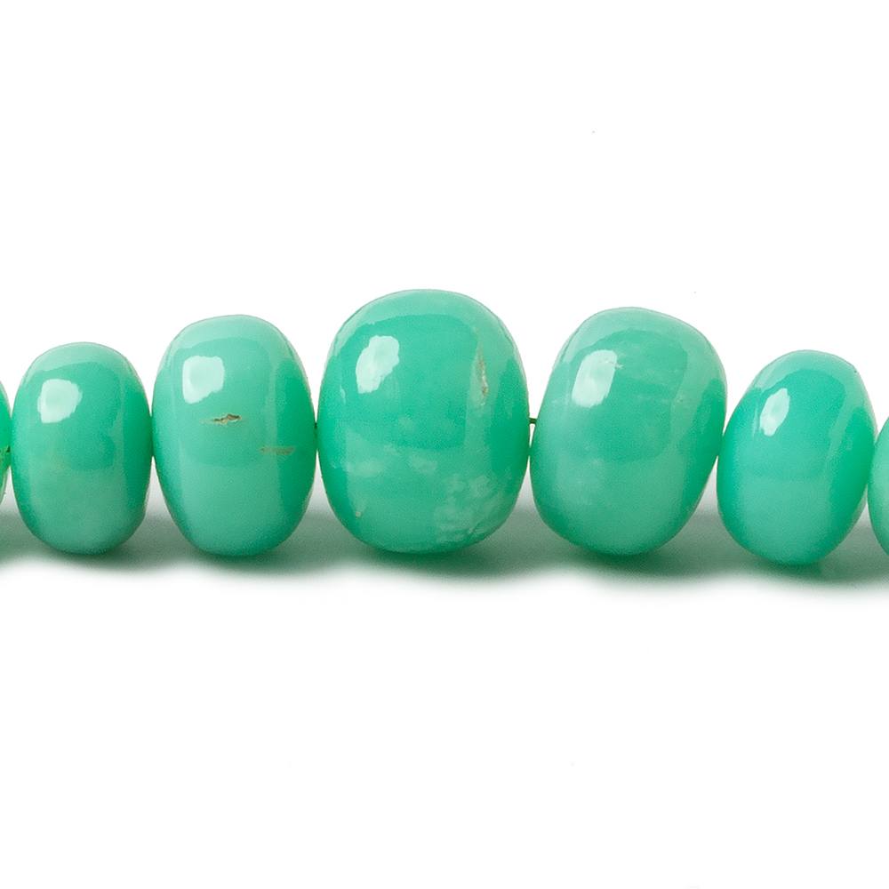 6.5-11.5mm Chrysoprase plain rondelle beads 20 inch 95 pieces A - Beadsofcambay.com