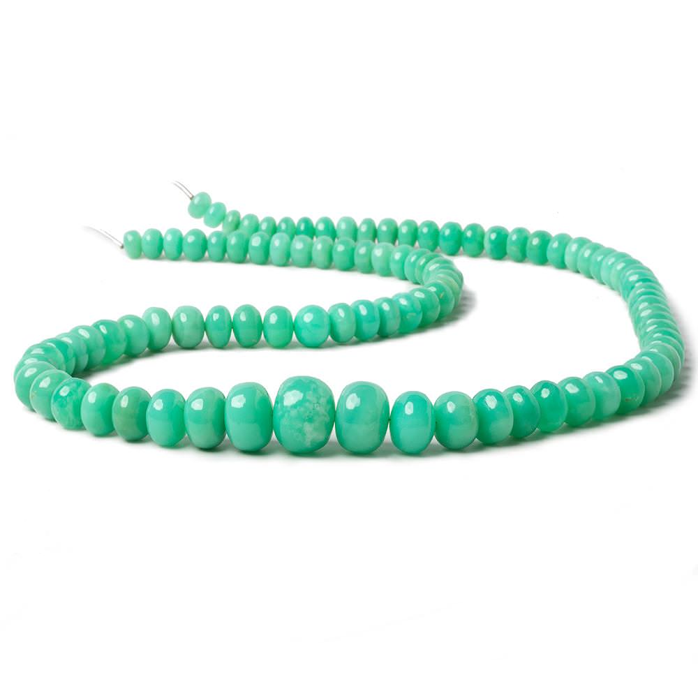 6.5-11.5mm Chrysoprase plain rondelle beads 20 inch 95 pieces A - Beadsofcambay.com