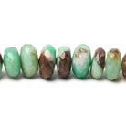 6.5-12mm Chrysoprase & Matrix faceted rondelle beads 14 inch 61 pieces - Beadsofcambay.com