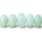 6.5-15mm Blue Peruvian Opal Plain Rondelle Beads 18 inch 75 pieces AA - Beadsofcambay.com