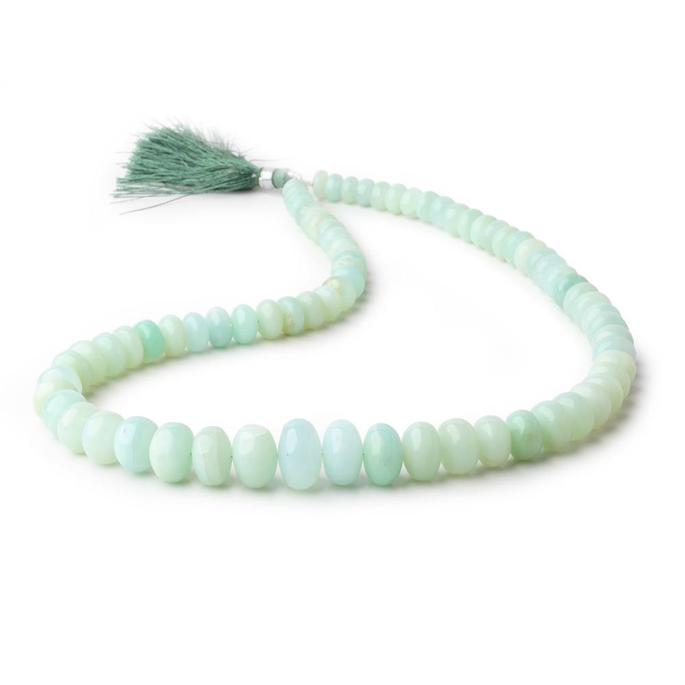 6.5-15mm Blue Peruvian Opal Plain Rondelle Beads 18 inch 75 pieces AA - Beadsofcambay.com