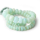 6.5-15mm Blue Peruvian Opal Plain Rondelle Beads 18 inch 75 pieces AA - Beadsofcambay.com