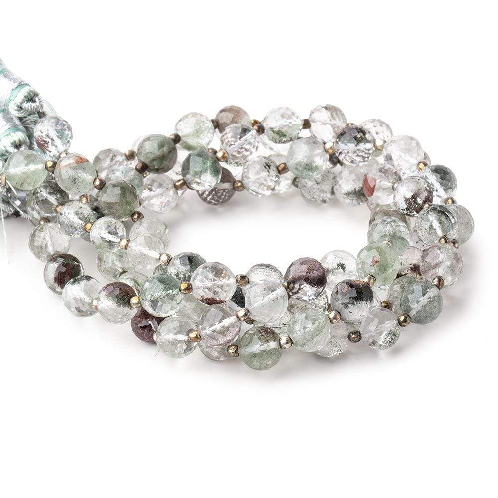 6.5-7.5mm Moss Quartz Faceted Round Beads 8 inch 22 pieces - Beadsofcambay.com