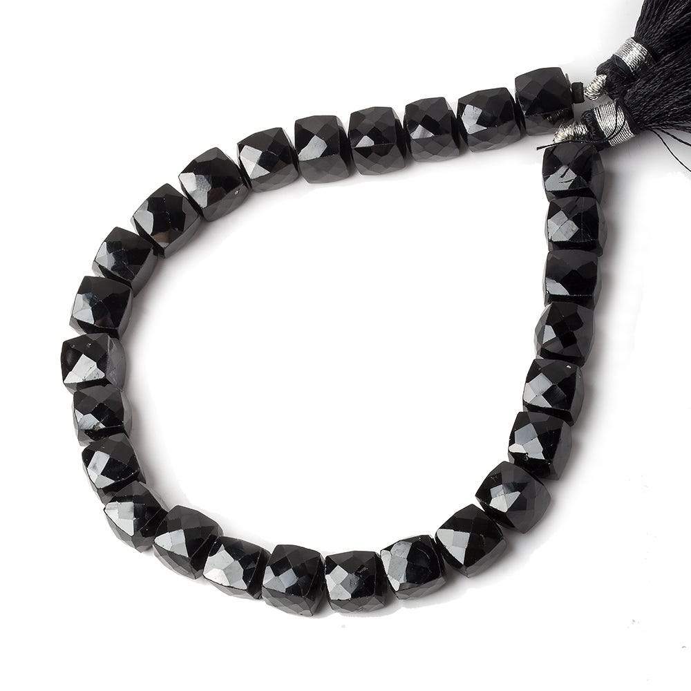 6.5-7mm Black Spinel Faceted Cube Beads 8 inch 27 pieces - Beadsofcambay.com