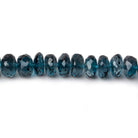 6.5-7mm London Blue Topaz faceted rondelle beads 8 inch 52 pieces - Beadsofcambay.com
