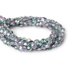 6.5-7mm Mystic White Topaz Faceted Coin Beads 9 inch 32 pieces - Beadsofcambay.com