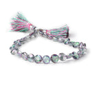 6.5-7mm Mystic White Topaz Faceted Coin Beads 9 inch 32 pieces - Beadsofcambay.com