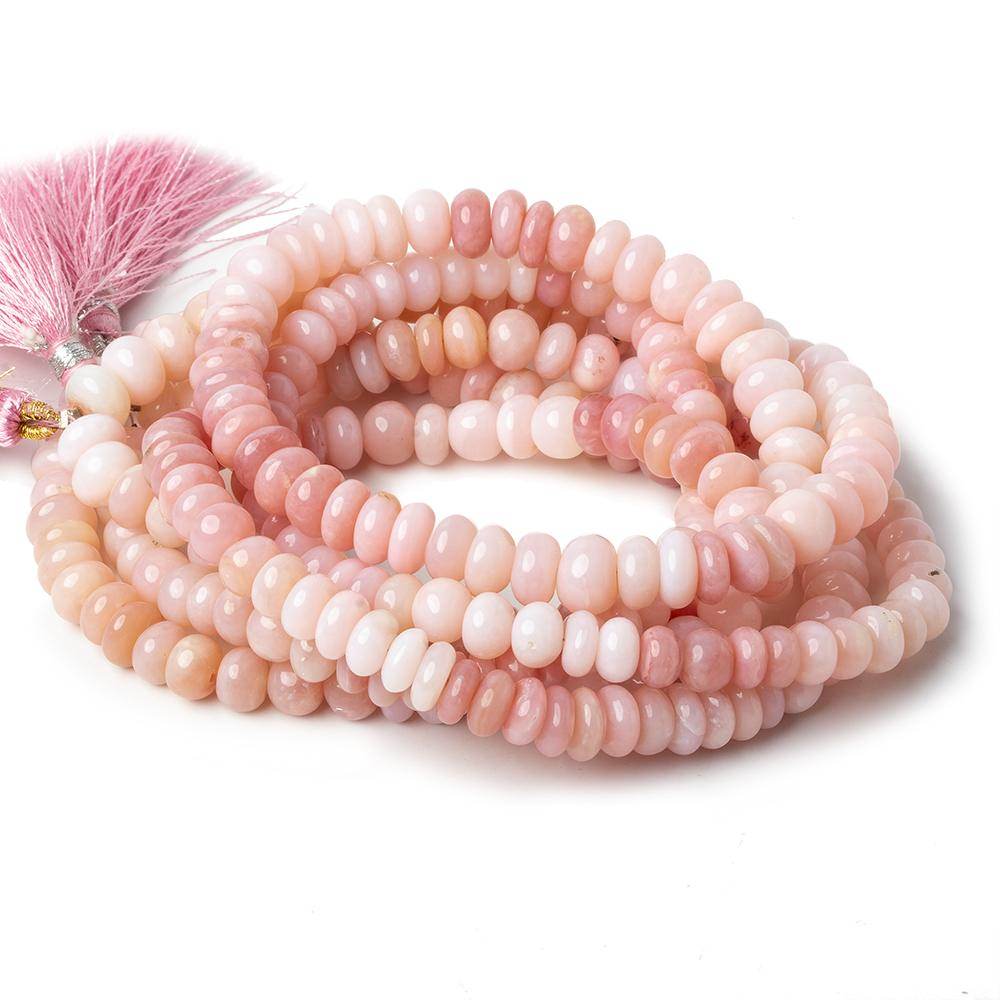 6.5-7mm Pink Peruvian Opal Plain Rondelle Beads 16 inch 90 beads AAA - Beadsofcambay.com