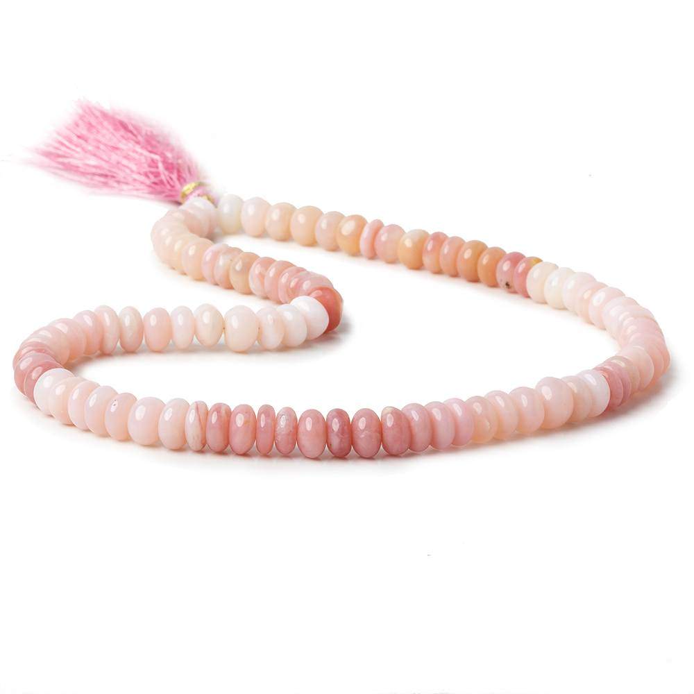 6.5-7mm Pink Peruvian Opal Plain Rondelle Beads 16 inch 90 beads AAA - Beadsofcambay.com