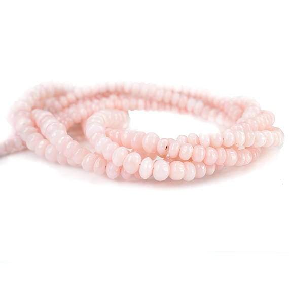 6.5-7mm Pink Peruvian Opal Plain Rondelle Beads 16 inch 90 beads AAA - Beadsofcambay.com