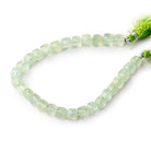 6.5-7mm Prehnite Faceted Cube Beads 8 inch 29 pieces - Beadsofcambay.com