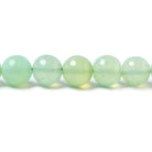 6.5-7mm SeaGreen Chalcedony Plain Round Beads 8 inch 26 pieces - Beadsofcambay.com