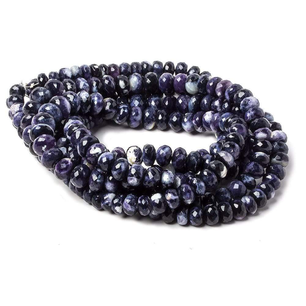 6.5-8.5mm Morado Purple Opal faceted rondelle beads 18 inch 92 pieces AA - Beadsofcambay.com