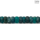 6.5-8mm Matte Neon Apatite plain rondelle beads 1mm drill hole 8 inch 50 pcs - Beadsofcambay.com