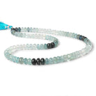 6.5-8mm Moss Aquamarine Plain Rondelles 18 inch 100 beads AAA - Beadsofcambay.com
