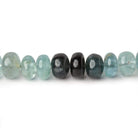 6.5-8mm Moss Aquamarine Plain Rondelles 18 inch 100 beads AAA - Beadsofcambay.com