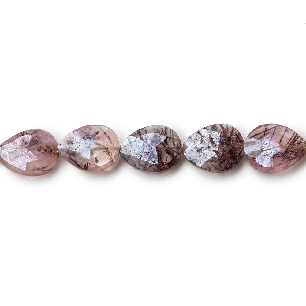 6.5-8mm Mystic Moss Amethyst Faceted Pear Beads 8 inch 23 pieces - Beadsofcambay.com