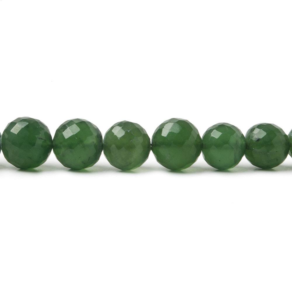 6.5-8mm Serpentine Faceted Round Beads 8 inch 28 beads AA Grade - Beadsofcambay.com