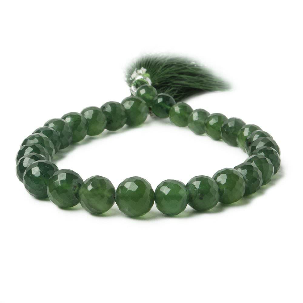 6.5-8mm Serpentine Faceted Round Beads 8 inch 28 beads AA Grade - Beadsofcambay.com