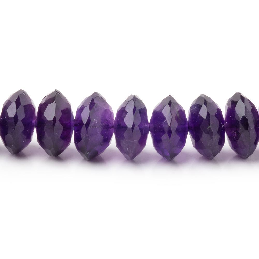 6.5-9.5mm Amethyst German Faceted Rondelles 16 inch 85 Beads - Beadsofcambay.com