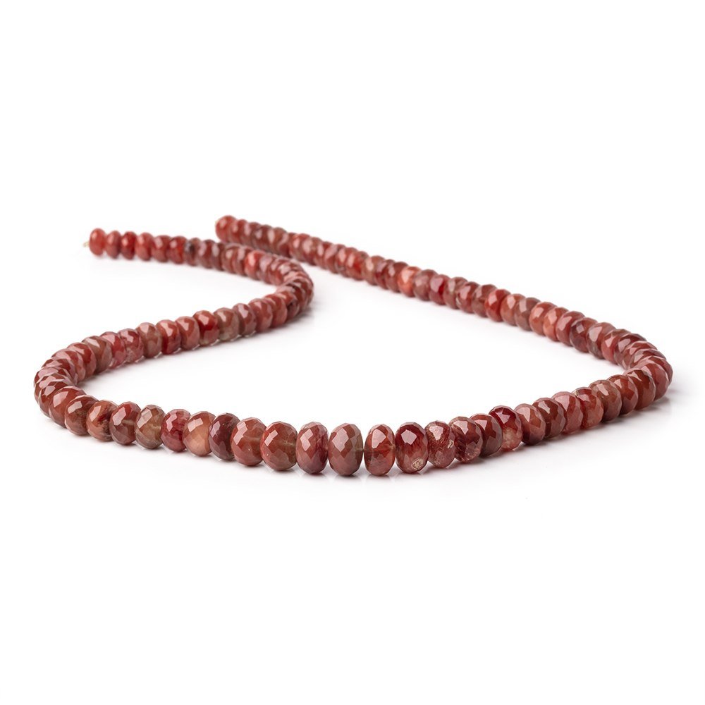 6.5-9mm Andesine Faceted Rondelle Beads 18 inch 96 pieces - Beadsofcambay.com