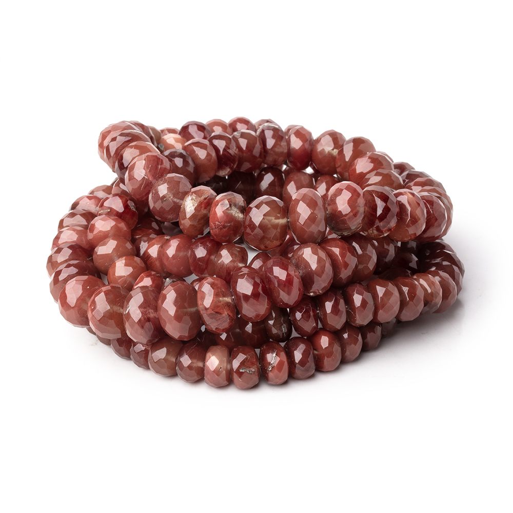 6.5-9mm Andesine Faceted Rondelle Beads 18 inch 96 pieces - Beadsofcambay.com