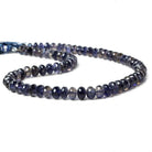 6.5-9mm Iolite Faceted Rondelle Beads 16 inches 94 pieces - Beadsofcambay.com
