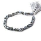 6.5-9mm Mystic Moss Aquamarine Faceted Nugget Beads 8 inch 23 pieces - Beadsofcambay.com