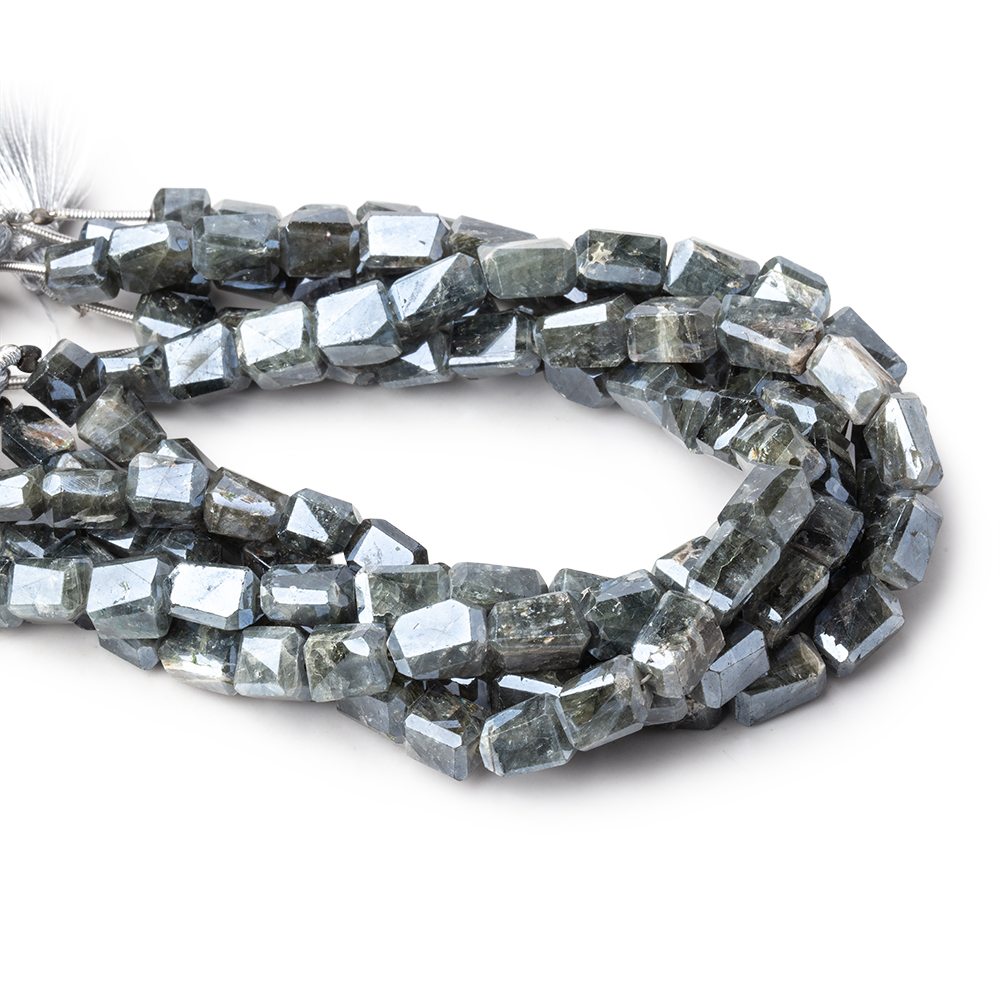 6.5-9mm Mystic Moss Aquamarine Faceted Nugget Beads 8 inch 23 pieces - Beadsofcambay.com