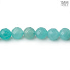 6.5mm Amazonite Faceted Round Beads 16 inch 63 pieces 1mm hole - Beadsofcambay.com