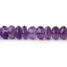 6.5mm Amethyst Faceted Rondelle Beads 16 inch 102 pieces - Beadsofcambay.com