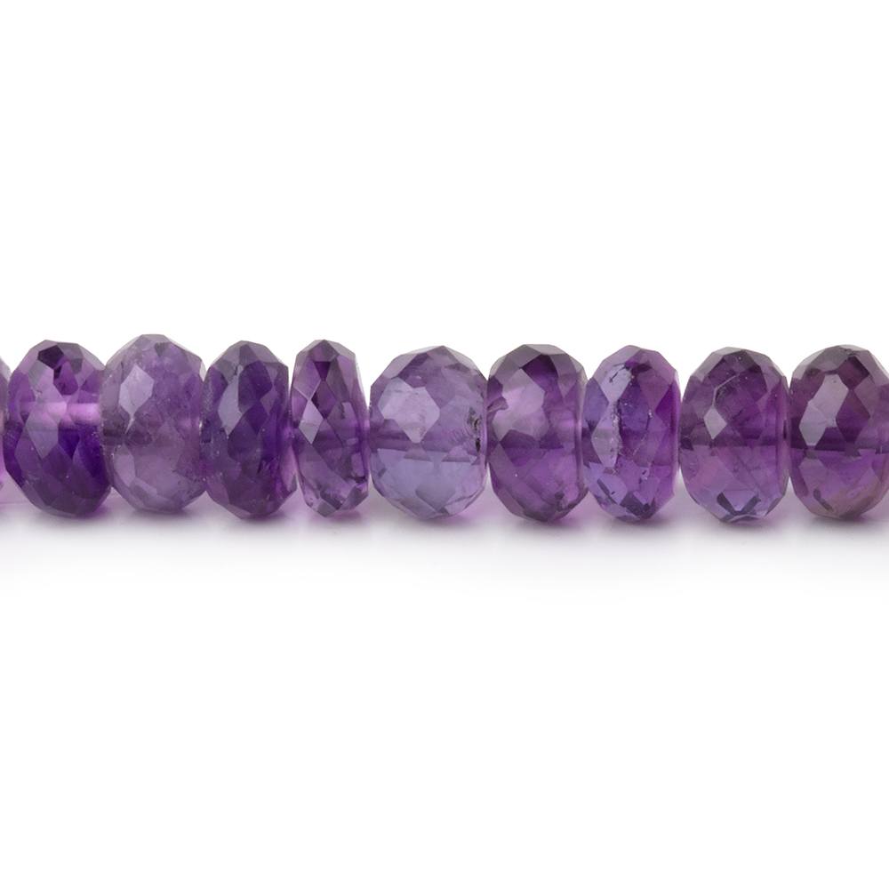 6.5mm Amethyst Faceted Rondelle Beads 16 inch 102 pieces - Beadsofcambay.com