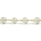 6.5mm Ceylon Moonstone faceted round Vermeil Chain by the foot 24 pieces - Beadsofcambay.com