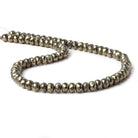 6.5mm Pyrite Faceted Rondelle Beads 13 inch 78 pieces - Beadsofcambay.com