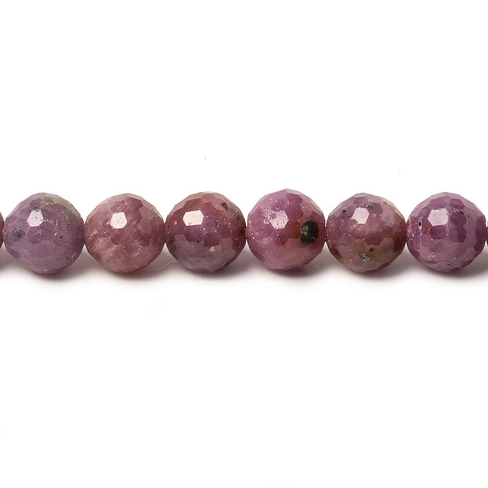 6.5mm Ruby faceted round Beads 15.5 inch 60 pieces - Beadsofcambay.com