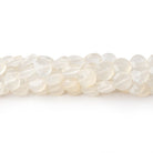 6.5mm White Chalcedony Faceted Coin Beads 13 inch 50 pieces - Beadsofcambay.com
