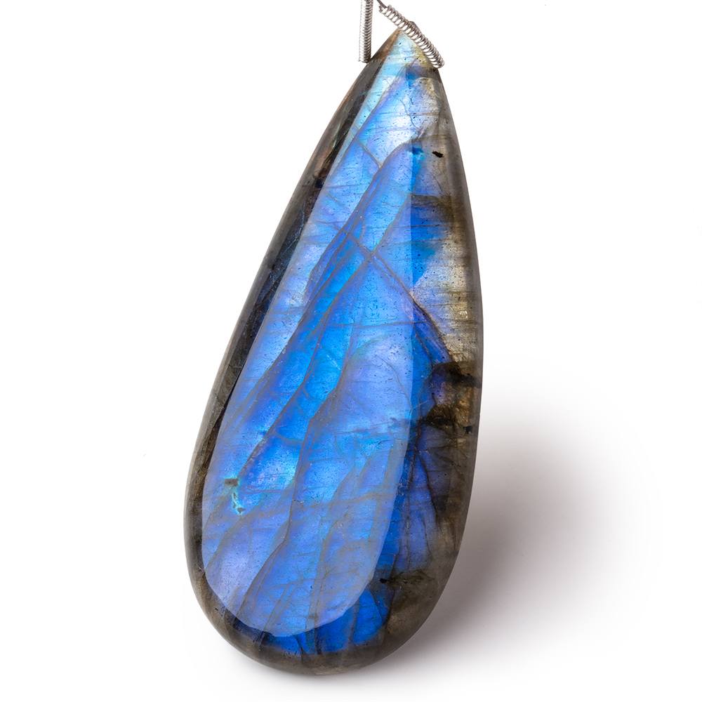 65x28x9mm Labradorite Plain Pear Pendant 1 AAA Focal - Beadsofcambay.com