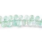 6.5x4-8.5x5mm Colombian Emerald Plain Pear Beads 7.5 inch 65 pieces A - Beadsofcambay.com