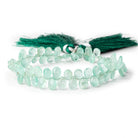 6.5x4-8.5x5mm Colombian Emerald Plain Pear Beads 7.5 inch 65 pieces A - Beadsofcambay.com