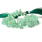 6.5x5-11.5x7.5mm Colombian Emerald plain pears 8 inch 59 beads - Beadsofcambay.com