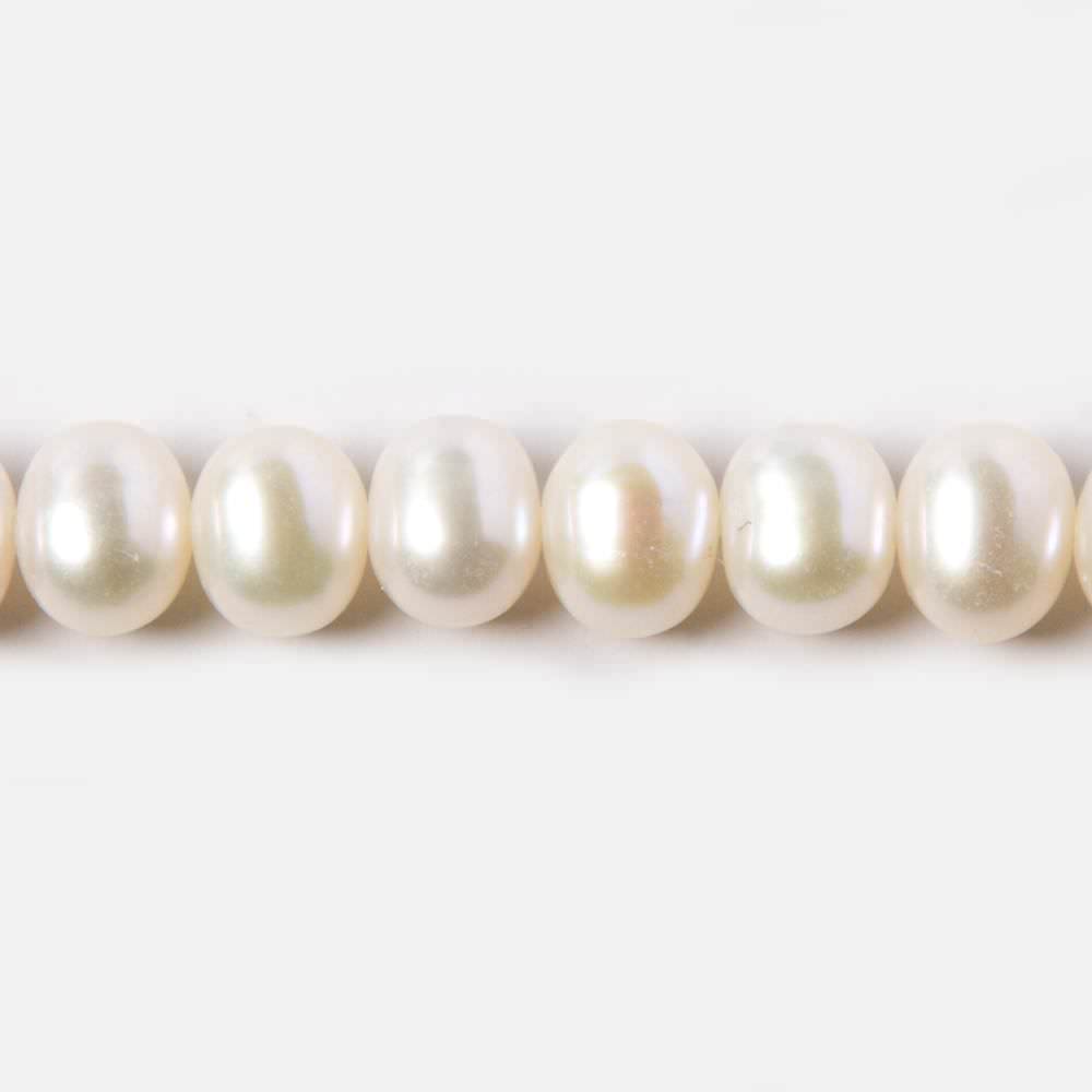 6.5x5-7x5.5mm Cream Side Drilled Oval Freshwater Pearls 16 inch 74 pieces - Beadsofcambay.com