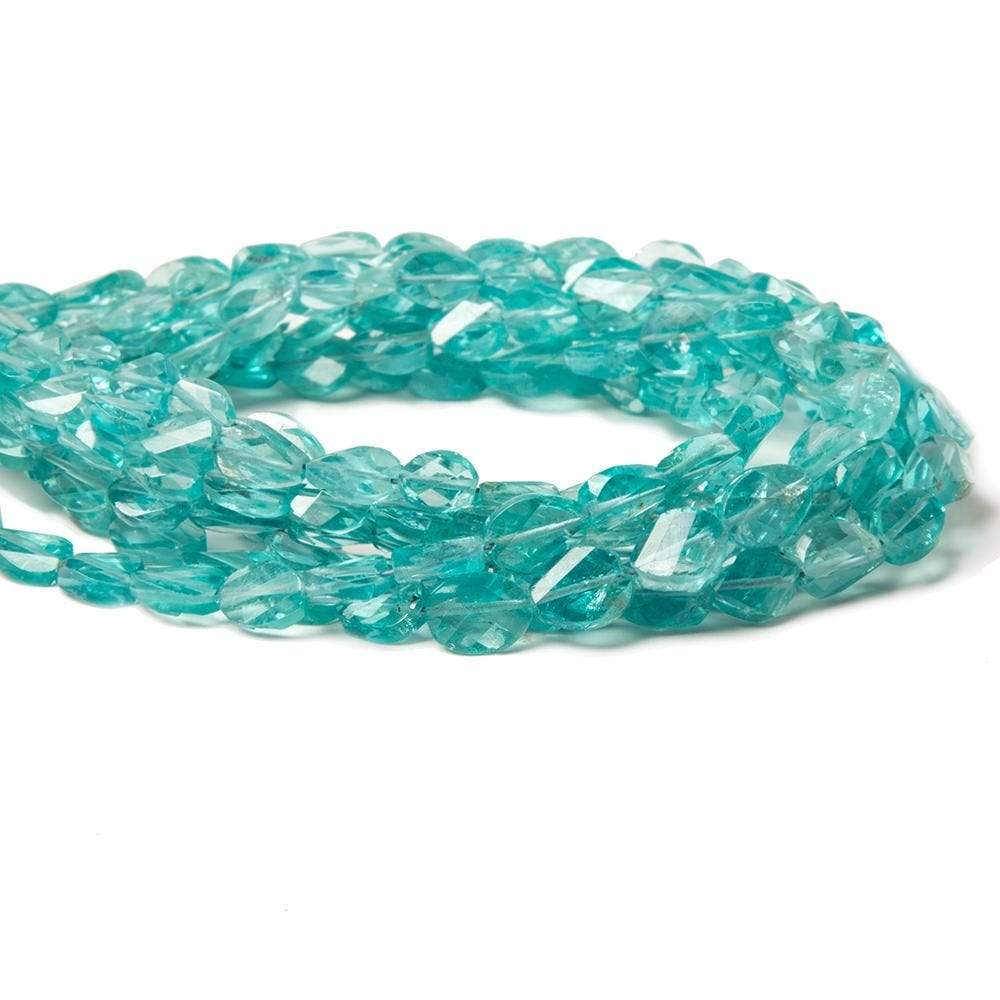 6.5x5-8x5mm Apatite Barrel faceted oval beads 9 inch 33 pieces - Beadsofcambay.com