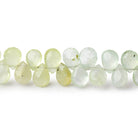 6.5x5-8x5mm Prehnite Faceted Pear Beads 8 inch 65 pieces - Beadsofcambay.com