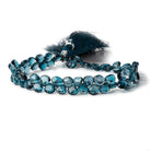 6.5x6.5mm London Blue Topaz Heart Briolettes 8 inch 62 pieces AA - Beadsofcambay.com