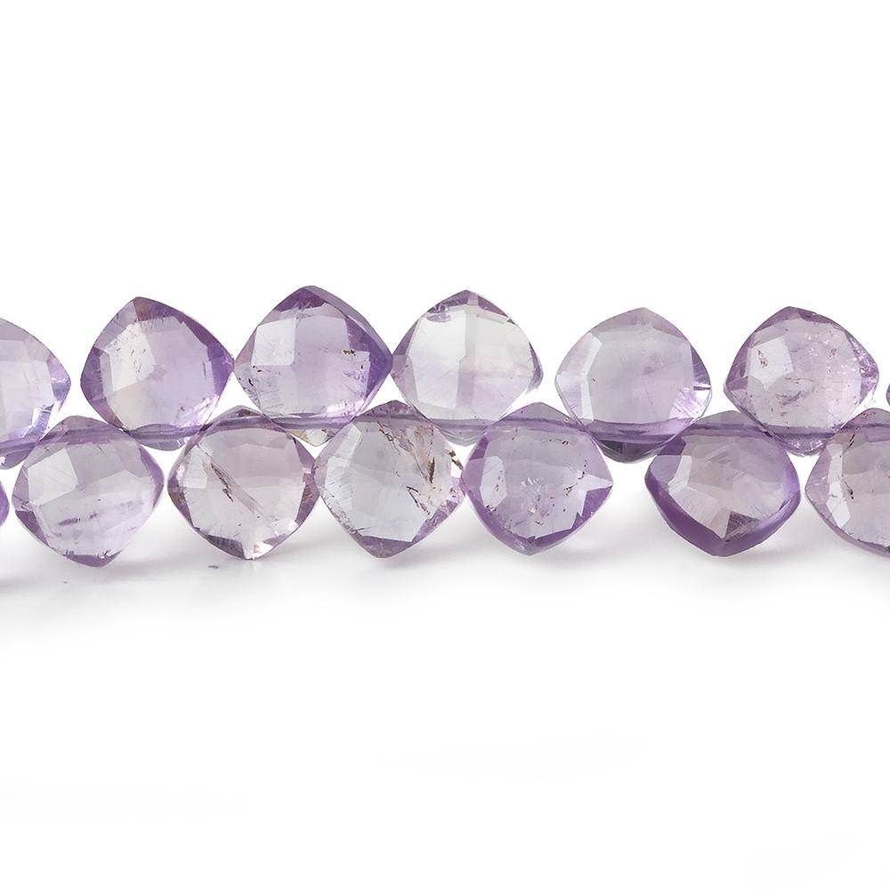 6.5x6.5mm Pink Amethyst faceted pillow beads 7.5 inch 50 pieces A - Beadsofcambay.com