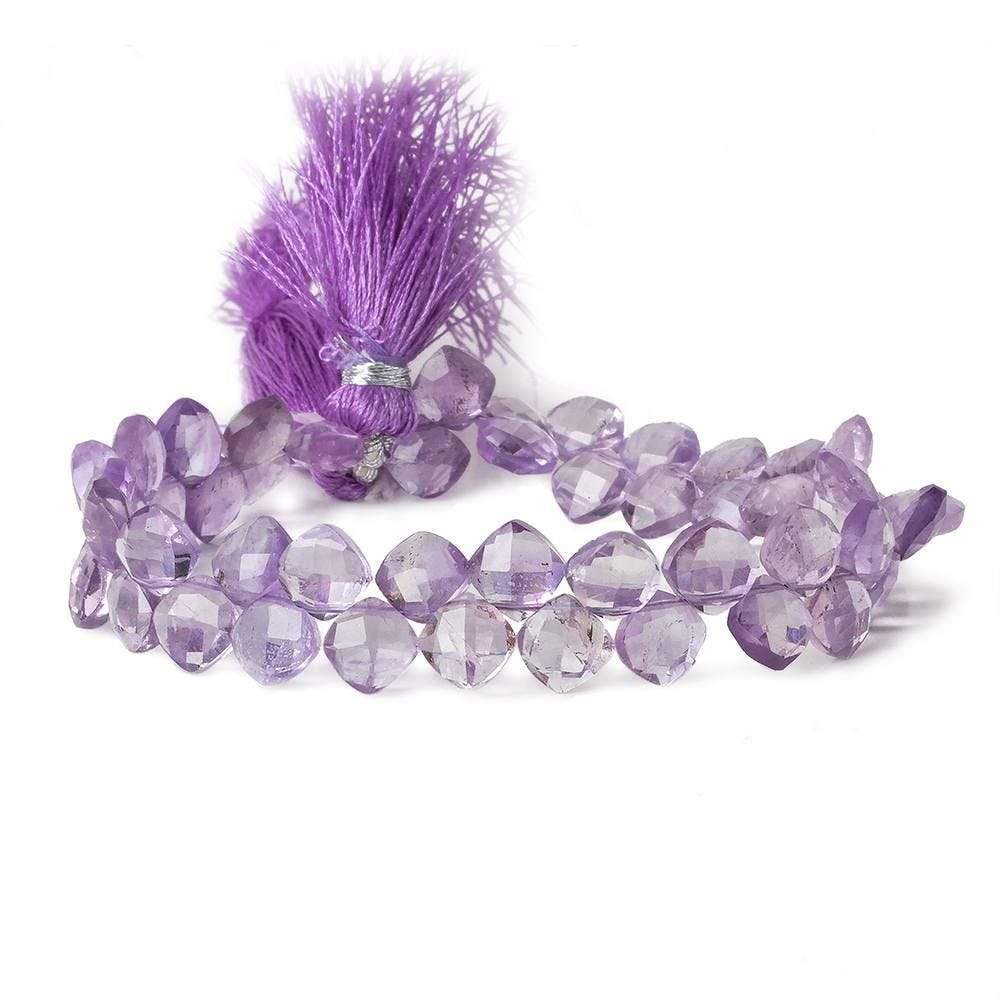 6.5x6.5mm Pink Amethyst faceted pillow beads 7.5 inch 50 pieces A - Beadsofcambay.com